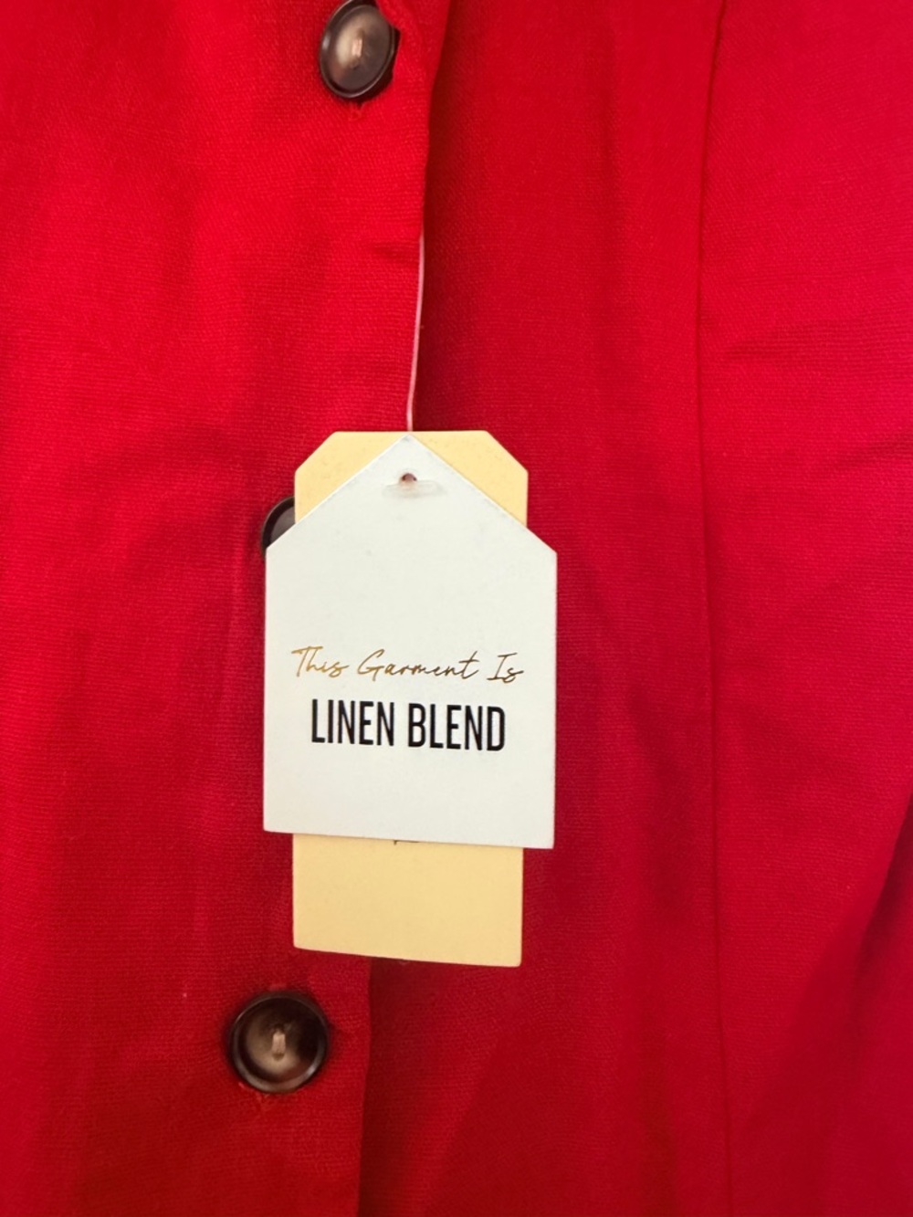 Red Button-Front Halter Dress - Picture 2 of 3